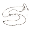 Brass Oval Link Chain Necklaces for Women NJEW-D302-26P-4