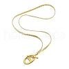 Ion Plating(IP) 304 Stainless Steel Oval Pig Nose Pendant Necklaces for Women NJEW-U016-05G-1