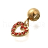 304 Stainless Steel Rhinestone Charms STAS-M109-05G-3