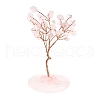 Natural Rose Quartz Chips Tree Decorations DJEW-S001-01A-1