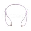 10Pcs 10 Colors Adjustable Waxed Polyester Cord Bracelet Making AJEW-JB01314-3