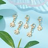 Clover Brass Pendant Decorations HJEW-JM02741-02-2