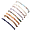 8Pcs Natural & Synthetic Gemstone Chip & Cross Stretch Bracelets BJEW-JB11390-6