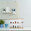 2-Tier 6-Grid Transparent Acrylic Minifigures Organizer Dispaly Case with Wood ODIS-WH0004-03A-7