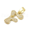 Brass Micro Pave Cubic Zirconia Pendants ZIRC-C012-01G-06-2