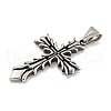 316 Surgical Stainless Steel Pendants Rhinestone Setting STAS-E212-111AS-2