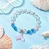 Synthetic Moonstone Beads Stretch Bracelets for Women BJEW-TA00600-1
