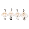 Ocean Tibetan Style Alloy Charms & Shell Pendant Decoration HJEW-TA00343-2