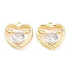 Brass Micro Pave Cubic Zirconia Pendants KK-K276-03G-1