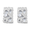 Brass Pave Clear Cubic Zirconia Pendants KK-N232-472P-2
