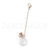 Empty Glass Wishing Bottle Pendant Decorations HJEW-JM02662-02-2