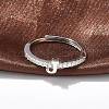 S925 Sterling Silver Adjustable Letter Rings for Women RJEW-M068-01P-J-4