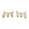 Brass Mirco Pave Clear Cubic Zirconia Pendants ZIRC-A011-39G-2