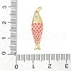 Brass with Cubic Zirconia Pendants KK-G522-43G-02-3