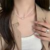 Faceted Column Brass Pendant Necklaces FS-WG804A2-01-4