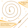  20Pcs Ion Plating(IP) 304 Stainless Steel Cable Chain Necklaces Set for Men Women MAK-NB0001-15G-3