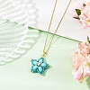 Handmade Glass Seed Beaded and Synthetic Imperial Jasper Dyed Beads Star Pendant Necklaces for Women NJEW-MZ00114-01-1