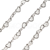 304 Stainless Steel Heart Link Chains CHS-A016-34A-P01-1