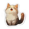 50 Pieces Oil Painting Series Cat Shape Paper Stickers STIC-R001-28-4