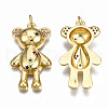 Brass Micro Pave Cubic Zirconia Pendants ZIRC-Q200-018-NF-2