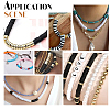   12Strand 3 Color Flat Round Handmade Polymer Clay Beads CLAY-PH0001-70-5
