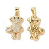Brass Micro Pave Cubic Zirconia Pendants ZIRC-I063-13G-1