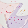 AHADERMAKER 140pcs 7 colors Transparent Glass Charms GLAA-GA0001-66-4
