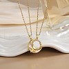 2Pcs Brass Pave Clear Zirconia Magnetic Couple Sun Moon Star Pendant Necklaces WG8E766-01-1