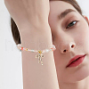 Beebeecraft 6Pairs 2 Colors Brass Micro Pave Clear Cubic Zirconia Pendants KK-BBC0014-44-6