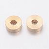 Golden Brass Rondelle Spacer Beads X-KK-EC859-1G-1