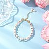 4Pcs 4 Colors Glass Pearl Round Beaded Multi-strand Bracelets BJEW-JB11918-4
