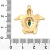 Brass Micro Pave Cubic Zirconia Charms KK-B131-02G-03-3