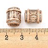 Rack Plating Brass Micro Pave Cubic Zirconia European Beads KK-F089-31RG-07-3