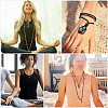 Beebeecraft 6Pcs Adjustable Waxed Cord Macrame Pouch Empty Stone Holder Necklace Making NJEW-BBC0001-08C-5