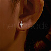Rhombus 925 Sterling Silver Micro Pave Clear Cubic Zirconia Cartilage Earrings FS-WGA2317-12-1