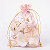 Heart Printed Organza Bags OP-R022-13x18-02-1