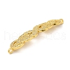 Rack Plating Brass Micro Pave Clear Cubic Zirconia Connector Charms KK-K377-80G-2