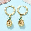 Brass Cubic Zirconia Hoop Earrings EJEW-Q015-02G-A-1
