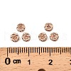 Brass Rhinestone Spacer Beads X-RB-A014-L4mm-01RG-NF-2