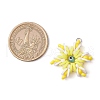 Handmade Polymer Clay and Snowflake Lampwork and Glass Round Pendants PALLOY-MZ00639-02-2