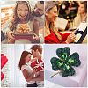 Cubic Zirconia Clover Brooch Pin JBR105A-8