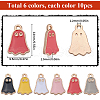 SUNNYCLUE 60Pcs 6 Colors Halloween Alloy Enamel Pendants FIND-SC0010-89-2
