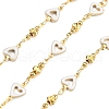 Brass Heart Link Chains KK-D368-03G-D-1