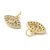 Brass Micro Pave Cubic Zirconia Charms KK-C092-12G-2