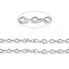 Oval Oxidation Aluminum Coffee Bean Chains CHA-K003-03P-2