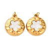 304 Stainless Steel Enamel Pendants STAS-U061-36G-01-1