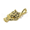 Rack Plating Brass Micro Pave Cubic Zirconia Pendants KK-A210-02C-G-2