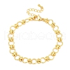 Brass Ring Link Chain Bracelets for Women Men BJEW-K273-05G-4