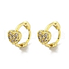 Brass Micro Pave Cubic Zirconia Hoop Earring EJEW-C088-01F-G-1