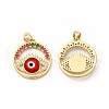 Rack Plating Brass Micro Pave Colorful Cubic Zirconia Pendants LAMP-A153-05G-M-2